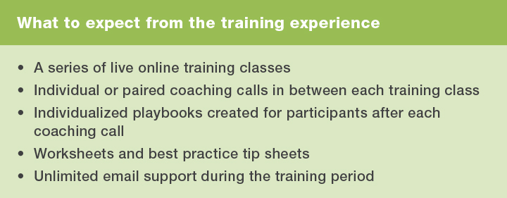 What financial advisors can expect from the training experience